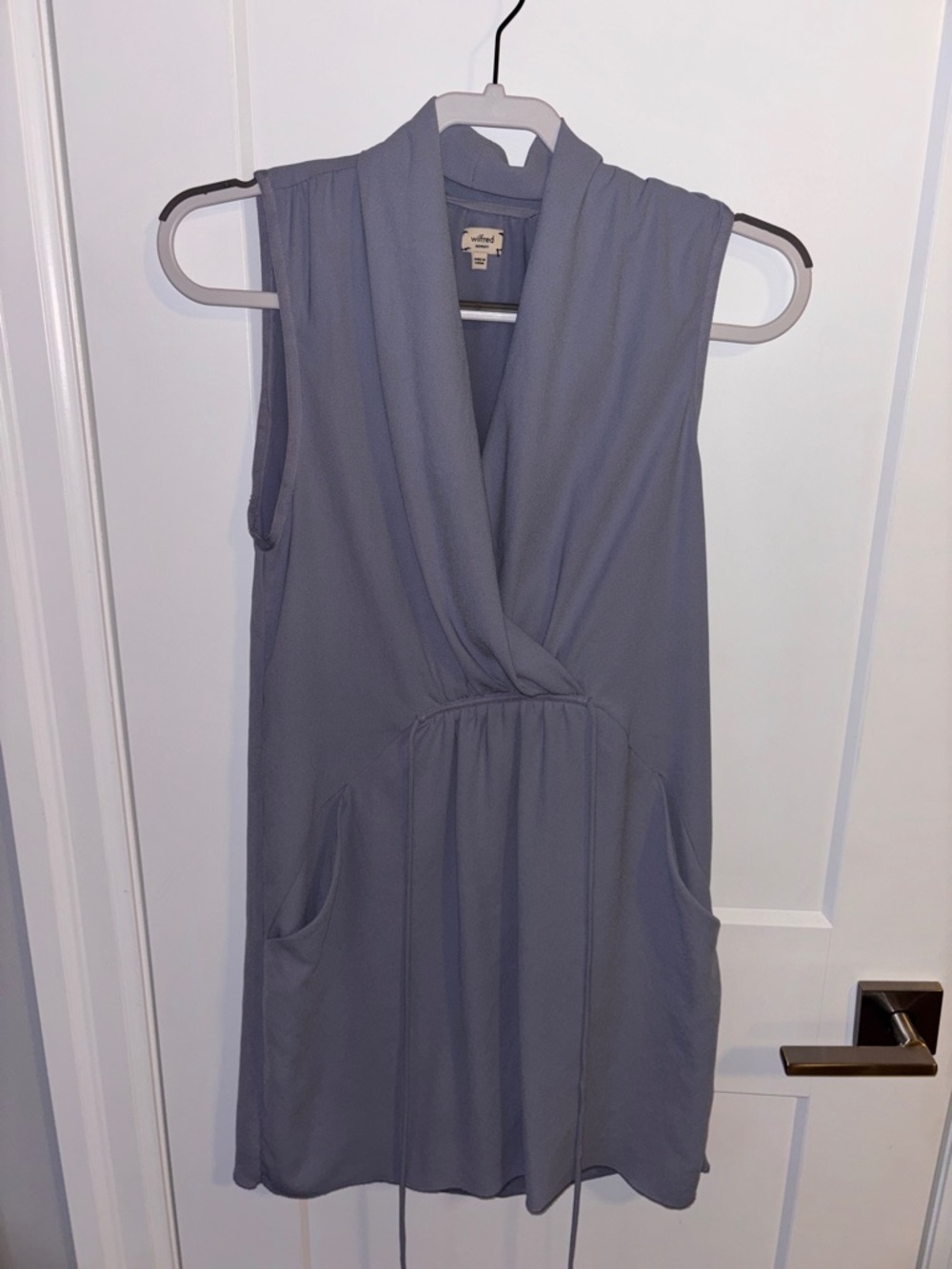 Wilfred Light Lavender Draped Collar Blouse